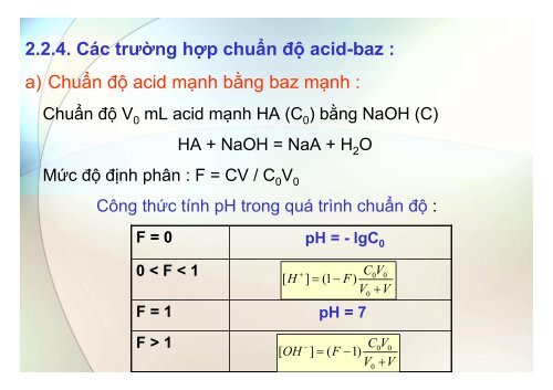 BÀI GIẢNG HÓA PHÂN TÍCH TS. GVC. HOÀNG THỊ HUỆ AN