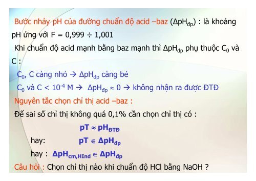 BÀI GIẢNG HÓA PHÂN TÍCH TS. GVC. HOÀNG THỊ HUỆ AN