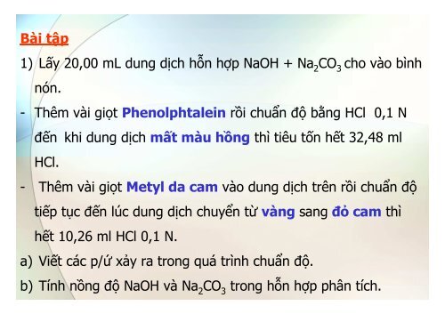 BÀI GIẢNG HÓA PHÂN TÍCH TS. GVC. HOÀNG THỊ HUỆ AN