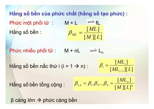 BÀI GIẢNG HÓA PHÂN TÍCH TS. GVC. HOÀNG THỊ HUỆ AN