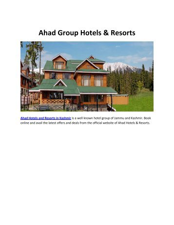 Ahad  Hotels Group