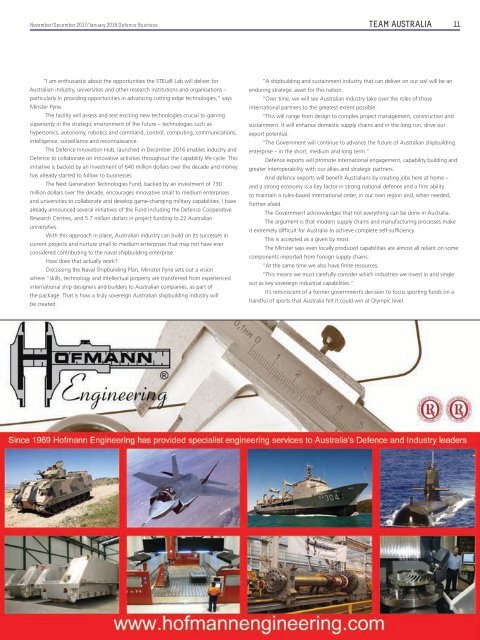 Defence Business_Issue 41 (Nov 17 – Jan 18)_DTC_Web