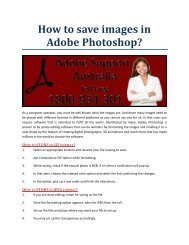 How to save images in Adobe Photoshop?