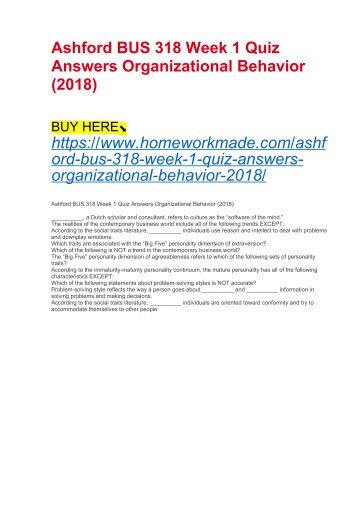 quiz 1 course organizational behavior Organizational behaviour quizzes & trivia 1 over the past two decades, business schools have added required courses on people skills to. quiz 1 course organizational behavior Organizational behaviour quizzes & trivia 1 over the past two decades, business schools have added required courses on people skills to.