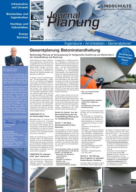 LINDSCHULTE-Kundenzeitung „Journal Planung“ 14/2017