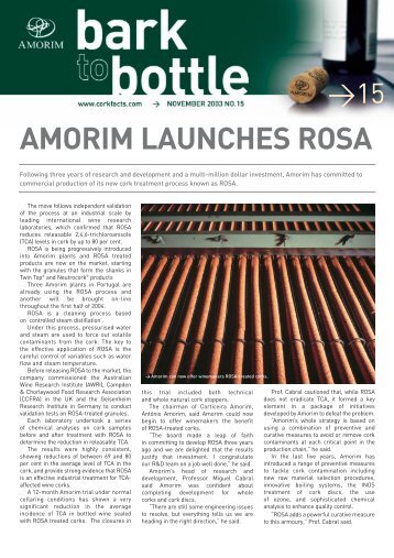 AMORIM LAUNCHES ROSA - Amorim CorkFacts