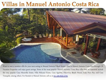 Villas in Manuel Antonio Costa Rica