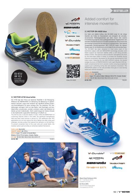 VICTOR Squashkatalog 2018-19