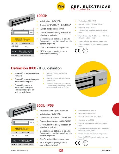 Catálogo de Productos Yale Colombia 2018. 