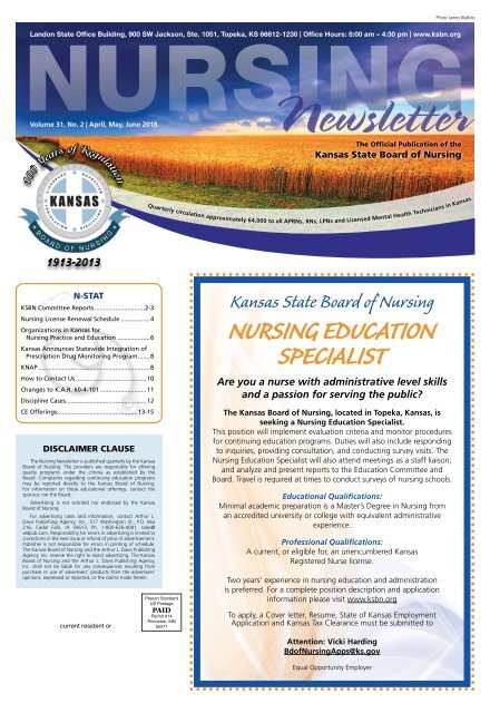 Nursing Newsletter - April 2018