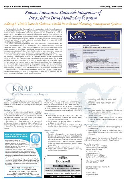 Nursing Newsletter - April 2018