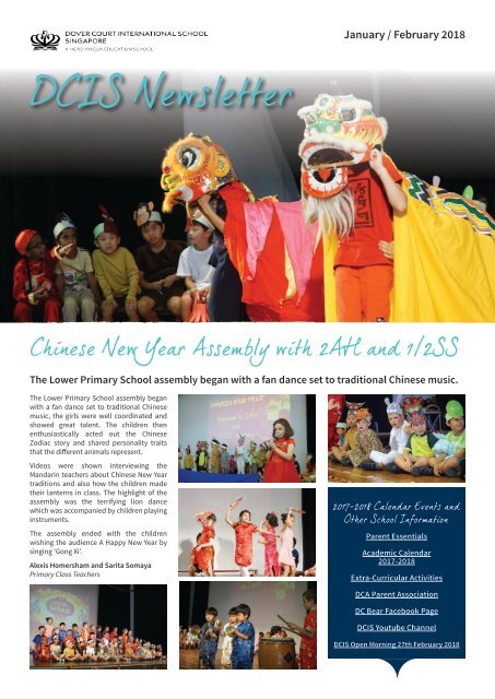 DCIS Newsletter January February 2018