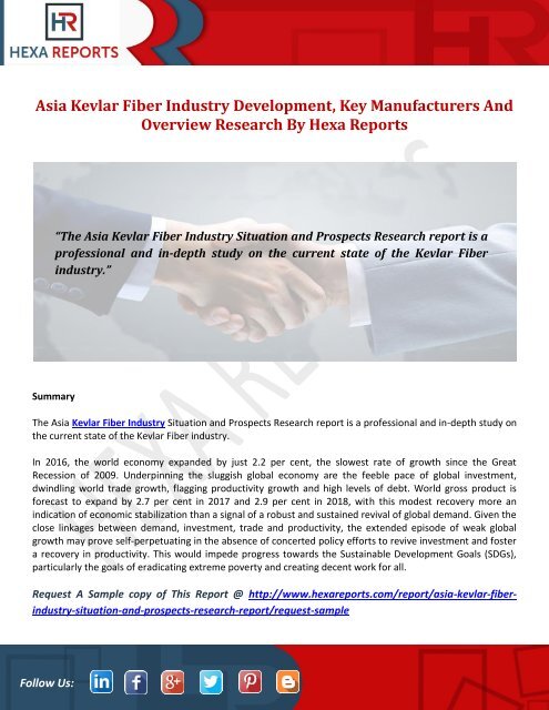 Asia Kevlar Fiber Industry Development, Key Manufacturers And Overview Research By Hexa Reports