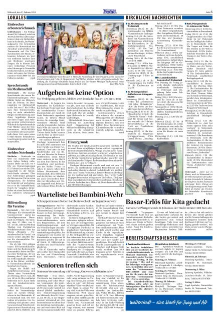 Wochen-Kurier 8/2018 - Lokalzeitung für Weiterstadt und Büttelborn