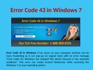 Step to Fix Error Code 43 in Windows 7 Call 1-888-909-0535