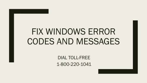 Fix Windows Error Codes and Messages