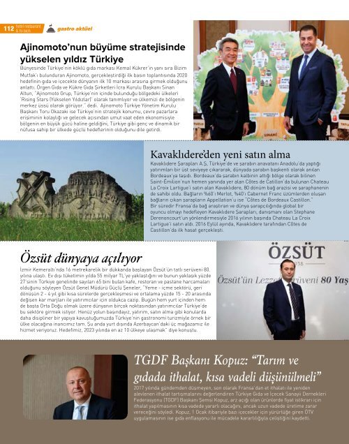 HOTEL RESTAURANT  MAGAZINE ŞUBAT 2018 SAYISI