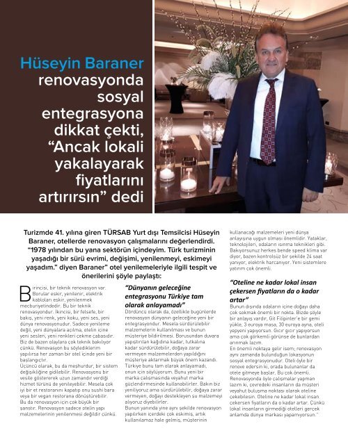 HOTEL RESTAURANT  MAGAZINE ŞUBAT 2018 SAYISI