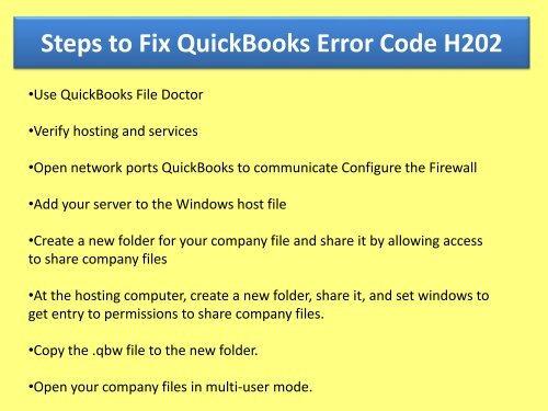 Call 1-888-909-0535 To Fix QuickBooks Error Code H202, H303, H101