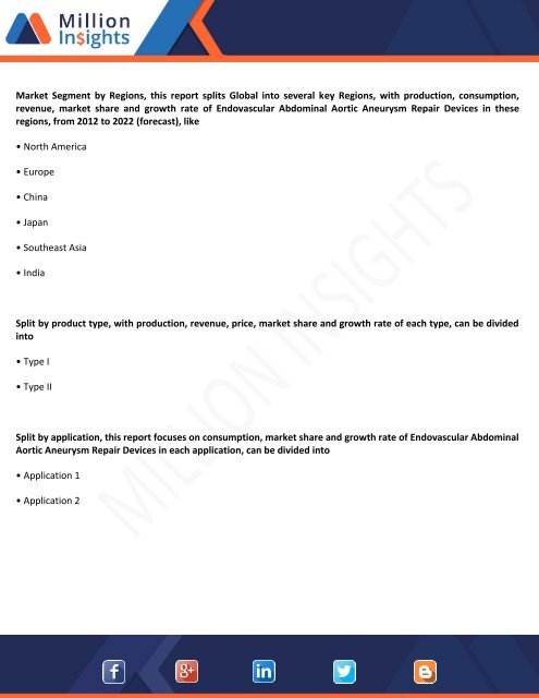 Endovascular Abdominal Aortic Aneurysm Repair Devices Market- Overview, Scope and Consumption Analysis to 2022