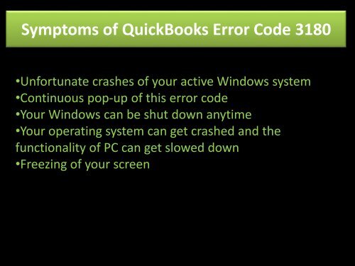 Call 1-888-909-0535 to Fix QuickBooks Error Code 3180