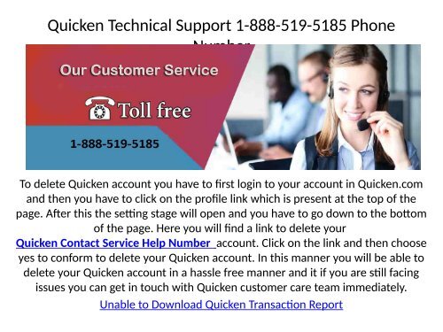 Quicken Support Available for all Series of Software 1-888-519-5185