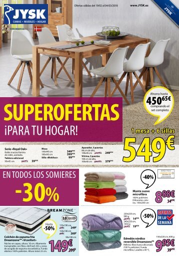 JYSK folleto actual ofertas del 19 de febrero al 4 de marzo 2018