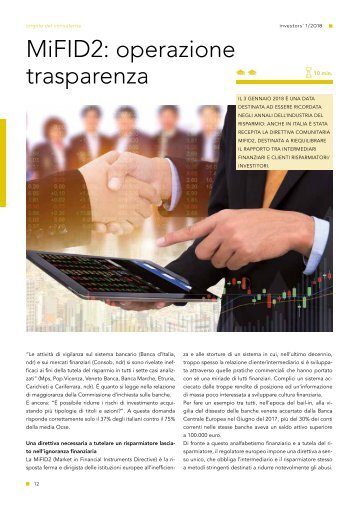 Mifid 2 Verso un’ecologia della finanza