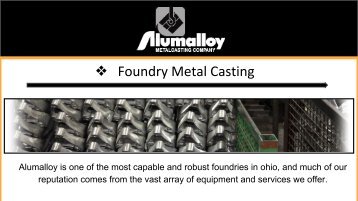 Pressure Casting in OH | Alumalloy Metalcastings 