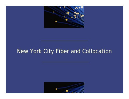 NYSERNet's New York City Metro Dark Fiber Network