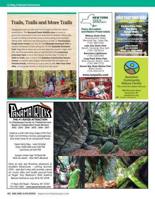 2018 Chautauqua County Visitors Guide