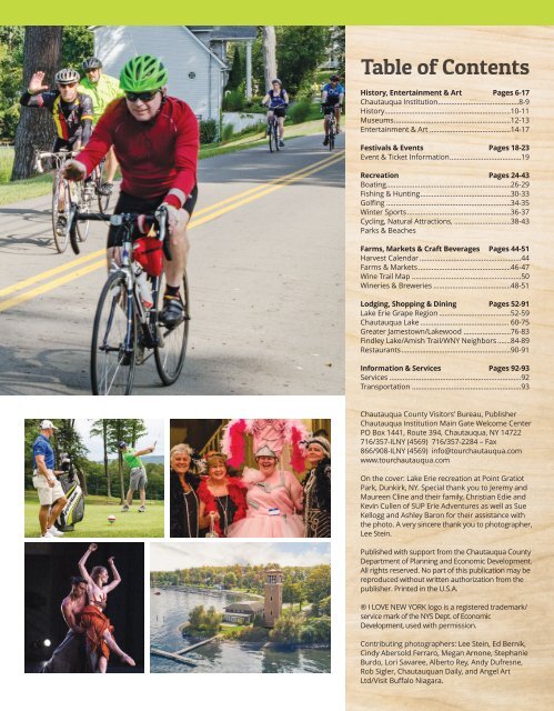 2018 Chautauqua County Visitors Guide