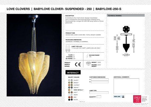 Willowlamp Specification Sheets