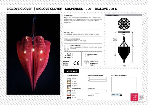 Willowlamp Specification Sheets