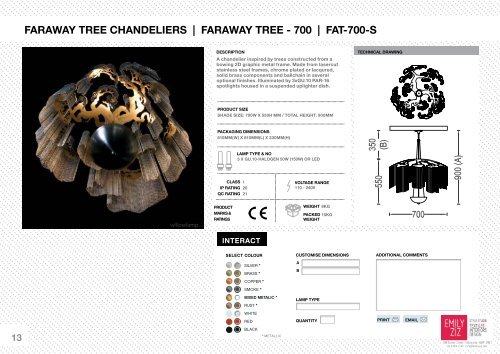 Willowlamp Specification Sheets