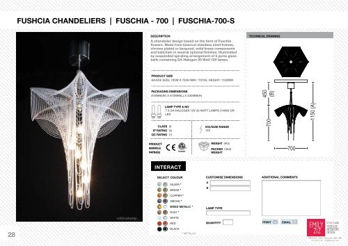 Willowlamp Specification Sheets