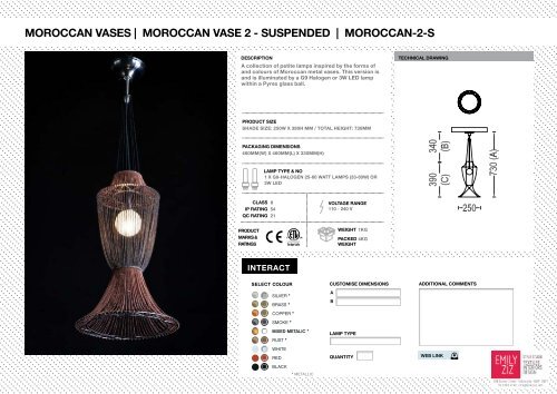 Willowlamp Specification Sheets