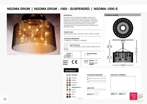 Willowlamp Specification Sheets