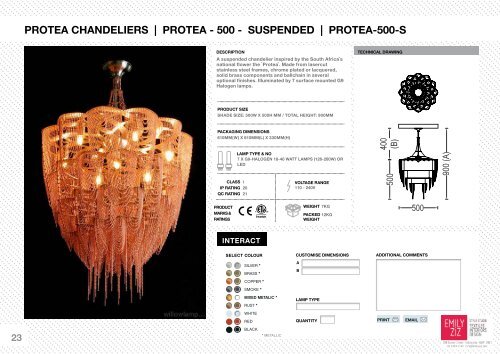 Willowlamp Specification Sheets