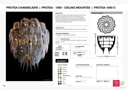 Willowlamp Specification Sheets