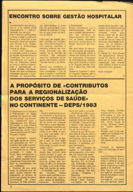 Gestão Hospitalar N.º13 1986