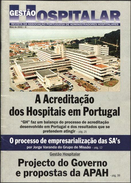 Gestão Hospitalar 2003