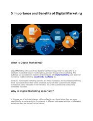 5 importance and benefits of digital marketing