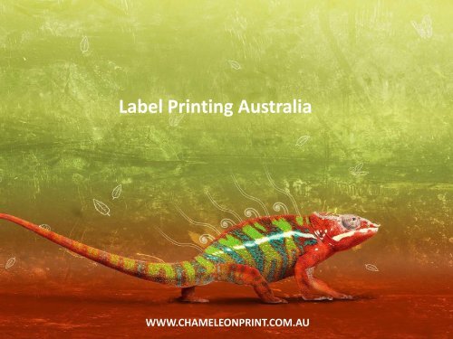 Label Printing Australia - Chameleon Print Group 