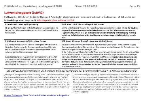 Politikbrief zur Hessischen Landtagswahl 2018 (Stand 22.02.2018)