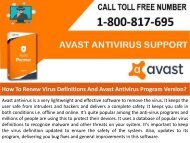 How To Renew Virus Definitions And Avast Antivirus Program Version?