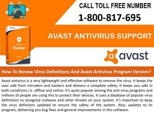 How To Renew Virus Definitions And Avast Antivirus Program Version?