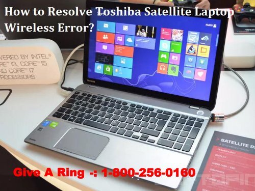 Resolve Toshiba Satellite Laptop Wireless Error