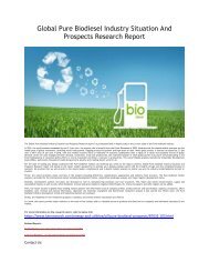 Global Biodiesel Market Research Report