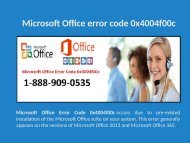 1-888-909-0535 Fix Microsoft Office error code 0x4004f00c